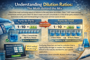 Measuring chemical solutions in beakers