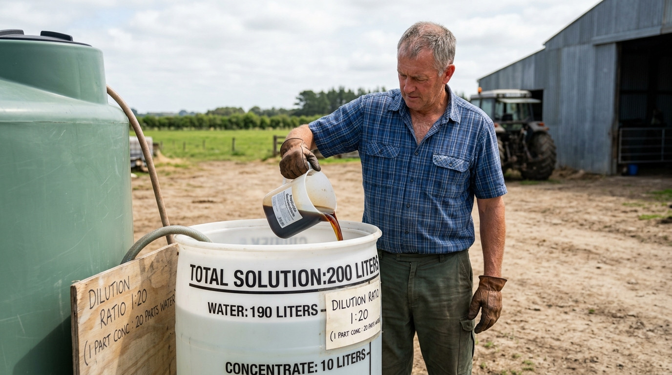 Real world examples of dilution ratio use in hospitals, laboratories, and agriculture