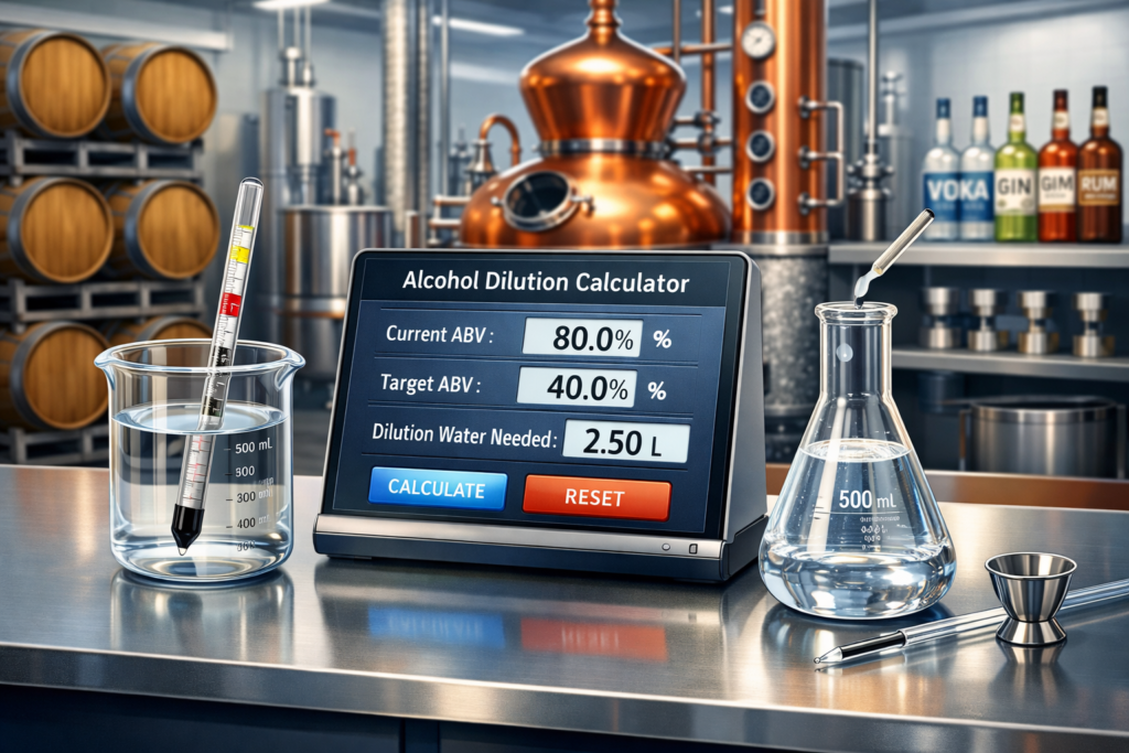 alcohol dilution calculator