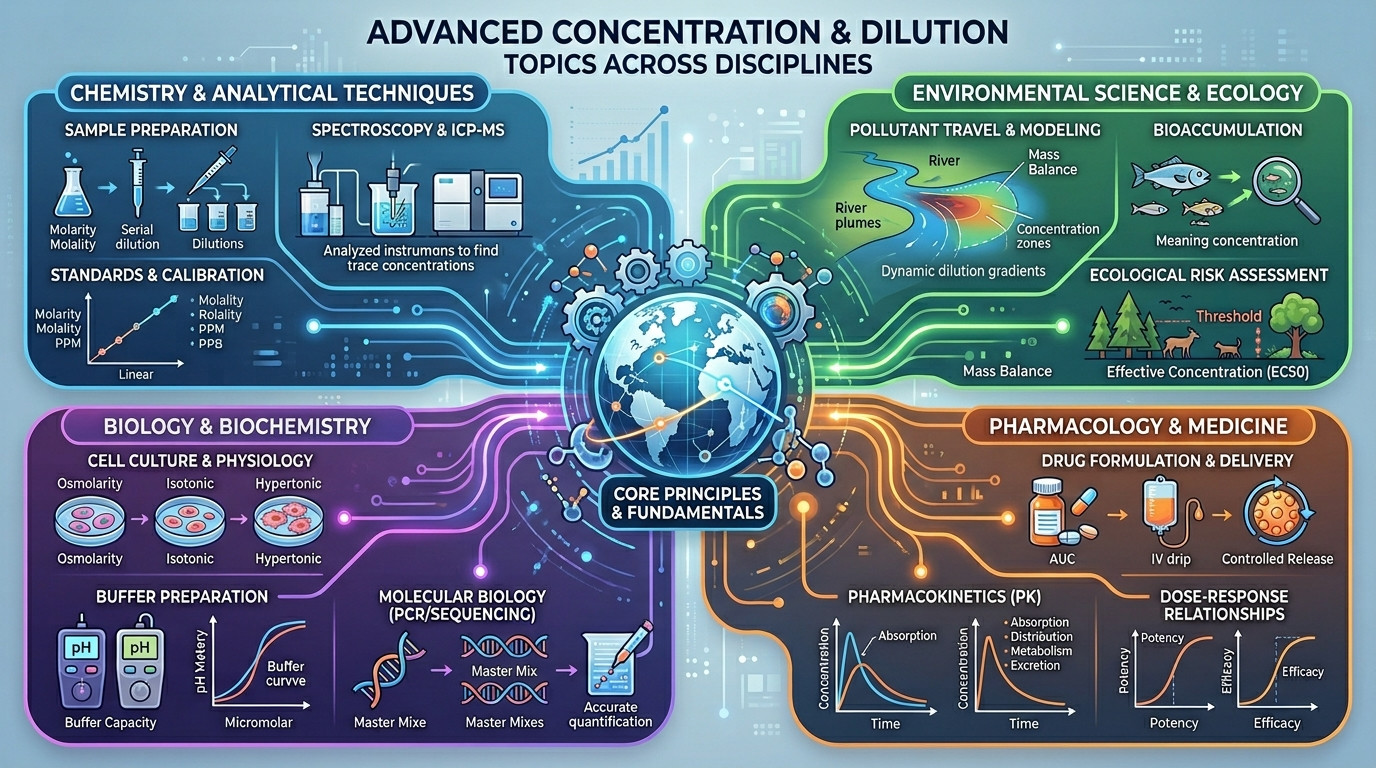 Concentrations and dilutions calculator advanced topics in analytical chemistry molecular biology clinical and environmental work