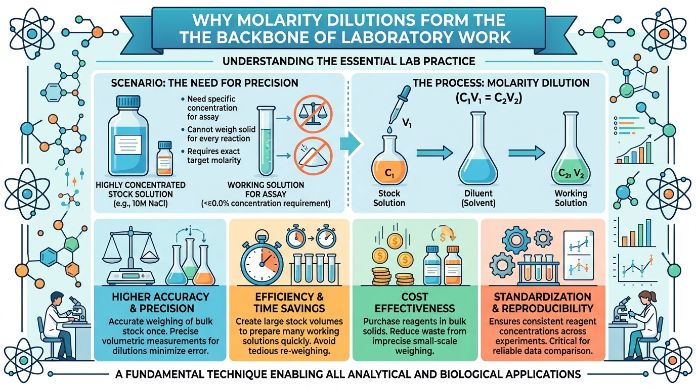 How to perform molarity dilution using the M1V1=M2V2 formula