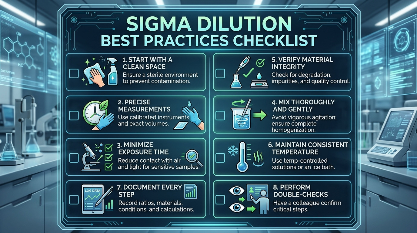 Sigma dilution best practices checklist for accurate reagent solution preparation