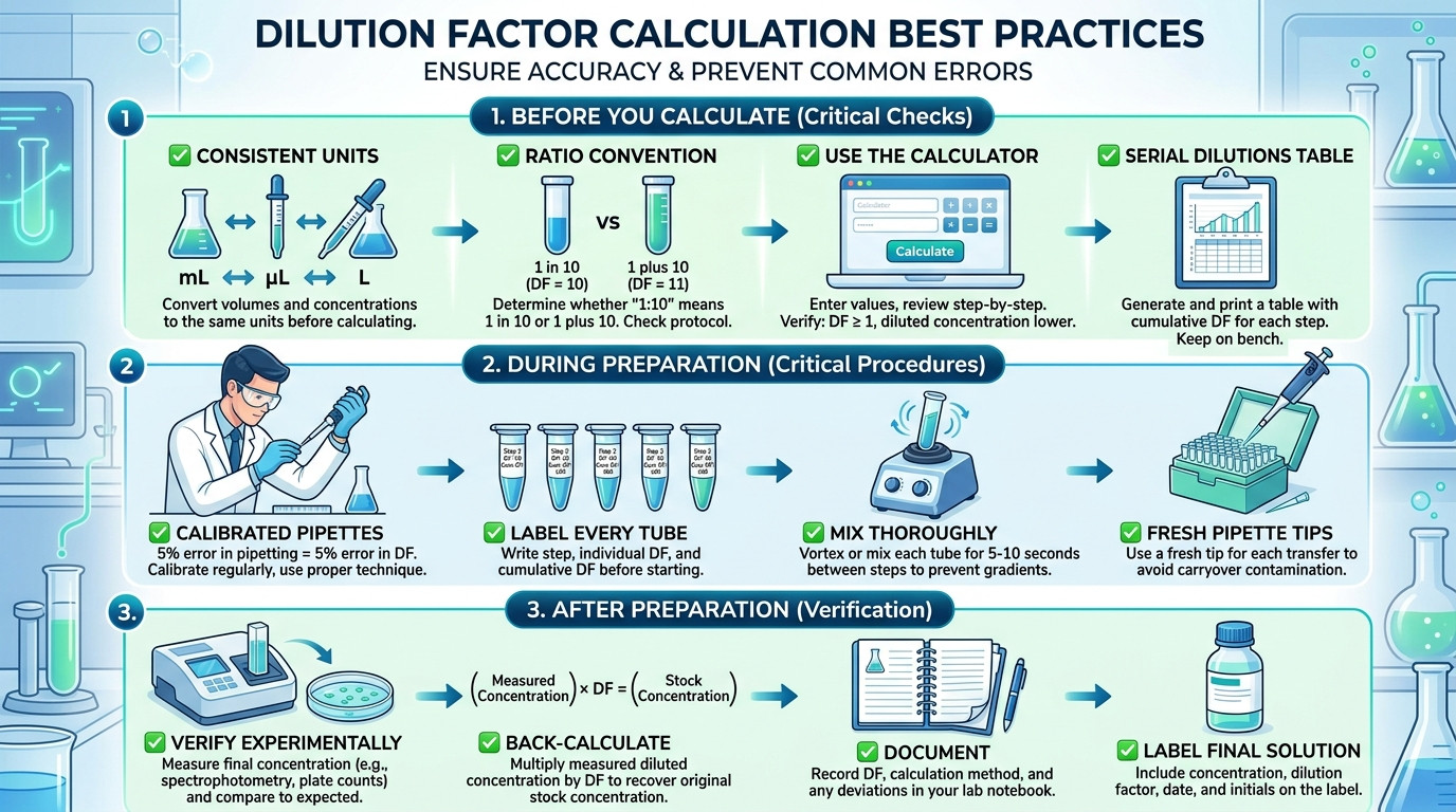 How to calculate dilution factor best practices checklist for laboratory accuracy