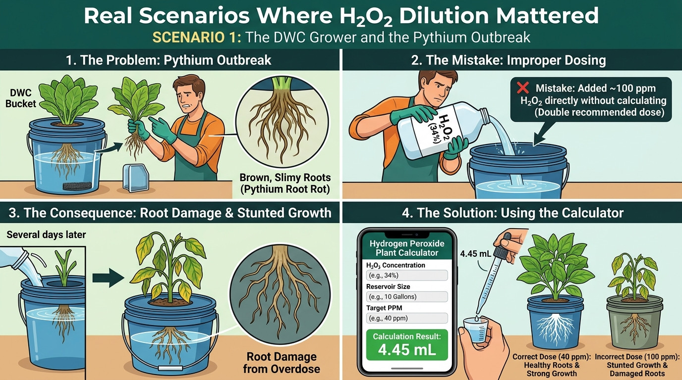 Hydrogen peroxide plant scenarios in hydroponic systems, greenhouses, and seed starting