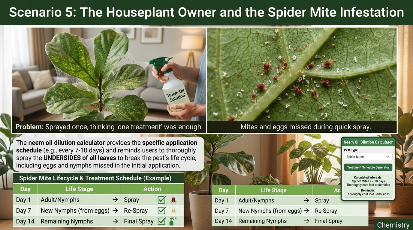 Neem oil application scenarios in rose garden, vegetable farm, greenhouse, and houseplants
