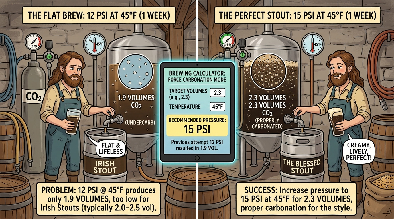 Brewing calculator scenarios showing ABV calculation, IBU formulation, carbonation, and gravity conversion